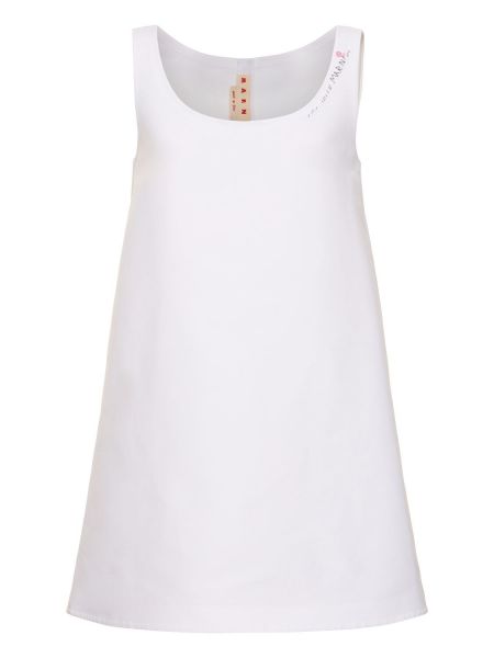 Pamučna mini haljina Marni bijela