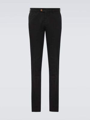 Pantalones chinos slim fit de algodón Brunello Cucinelli negro