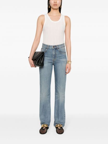 Slim fit skinny džíny s vysokým pasem Victoria Beckham modré
