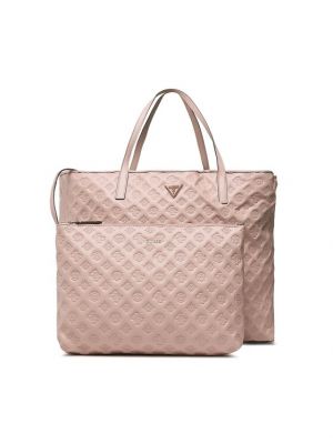 Τσάντα shopper Guess ροζ