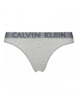 Tanga en coton Calvin Klein gris