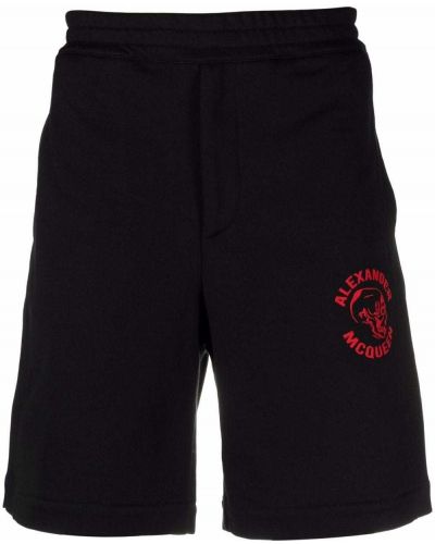 Pantalones cortos deportivos con estampado Alexander Mcqueen negro