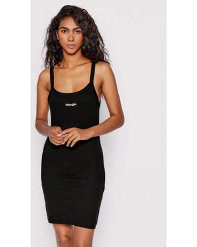 Wrangler Hétköznapi ruha Cami W9R1DG100 Fekete Slim Fit
