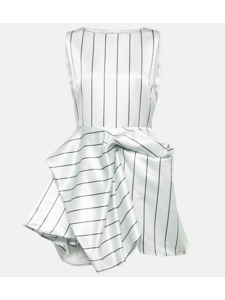 Drapované pruhované šaty Jw Anderson sivá