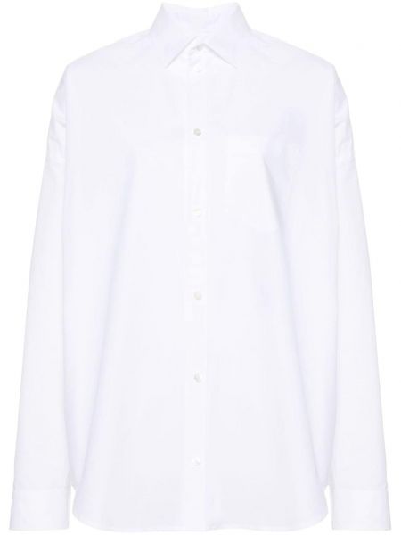 Koszula bawełniana Balenciaga biała