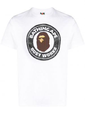 Βαμβακερή μπλούζα A Bathing Ape® λευκό