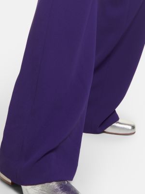 Pantaloni cu picior drept Dries Van Noten violet