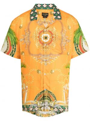 Koszula z nadrukiem Camilla pomarańczowa