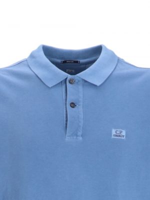 Medvilninis siuvinėtas polo marškinėliai C.p. Company mėlyna