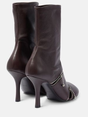 Leder ankle boots Burberry rot
