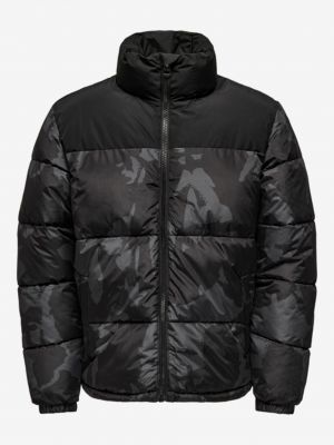 Prošivena jakna Only crna