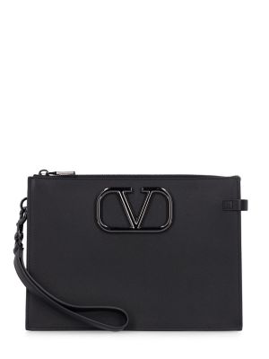 Lapos talpú táska Valentino Garavani fekete