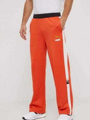 Панталон с принт Puma оранжево