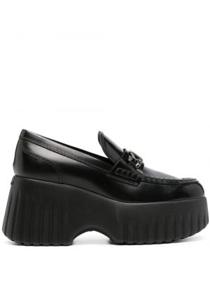 Loafers di pelle a righe chunky Hogan