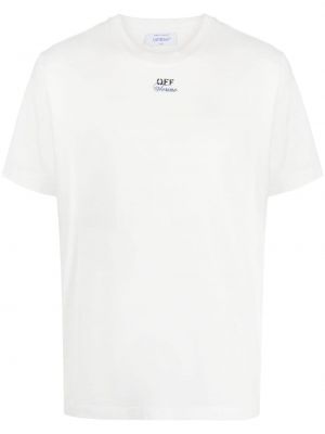 T-shirt di cotone con stampa Off-white bianco