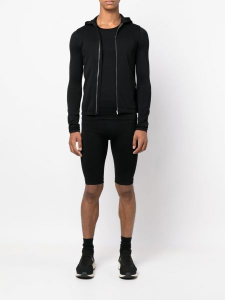 Figurbetonter hoodie mit reißverschluss Rick Owens schwarz