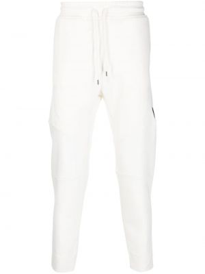 Bavlněné sportovní kalhoty jersey C.p. Company bílé
