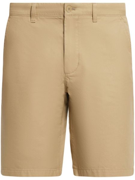 Pamučne kratke hlače slim fit Lacoste bež