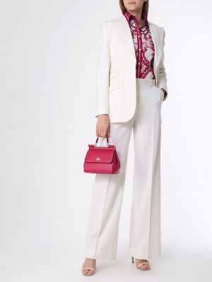 Шерстяные классические брюки Dolce & Gabbana белые