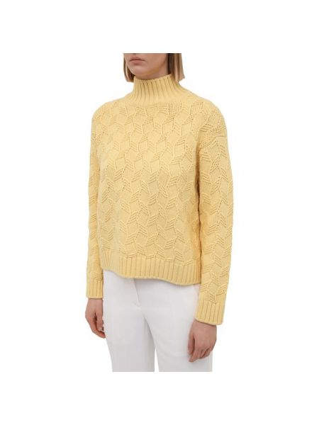 Шерстяной свитер Loro Piana желтый