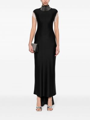 Křišťálové večerní šaty bez rukávů Atu Body Couture černé