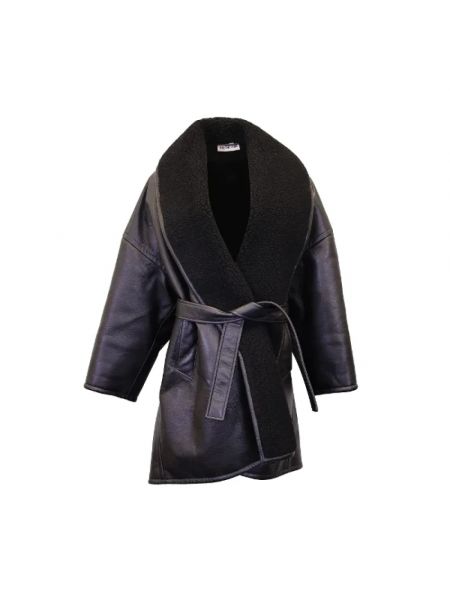 Płaszcz skórzany Balenciaga Vintage czarny