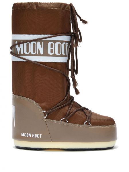 Stivali da neve di nylon Moon Boot marrone