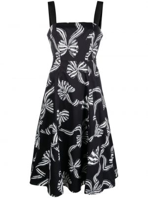 Kleid mit schleife mit print ausgestellt Kate Spade schwarz