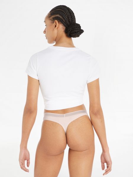 Kalhotky string Calvin Klein Underwear béžové