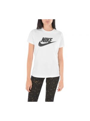 Koszulka z nadrukiem z okrągłym dekoltem Nike biała