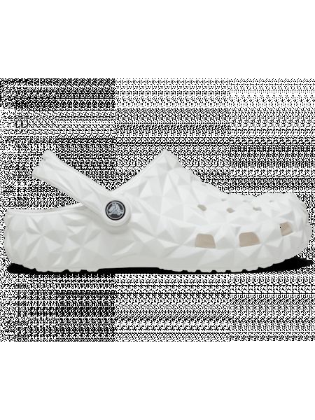 Классические мюли с принтом с геометрическим узором Crocs белые