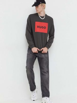 Bluza z nadrukiem Hugo szara