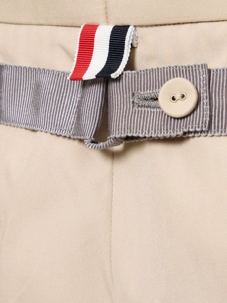 Βαμβακερό παντελόνι Thom Browne χακί
