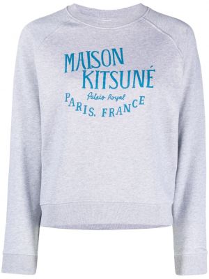 Sweatshirt aus baumwoll Maison Kitsuné grau