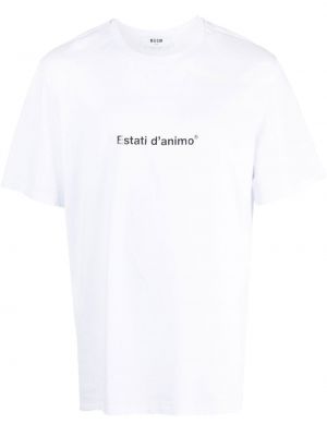 T-shirt aus baumwoll mit print Msgm weiß