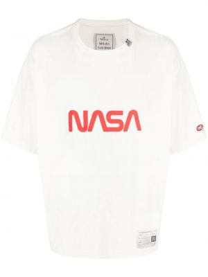 Kokvilnas t-krekls ar apdruku Maison Mihara Yasuhiro balts