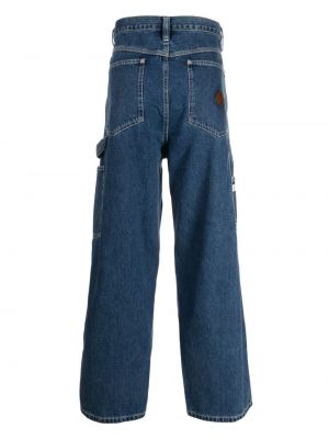 Straight fit džíny s vysokým pasem Izzue modré