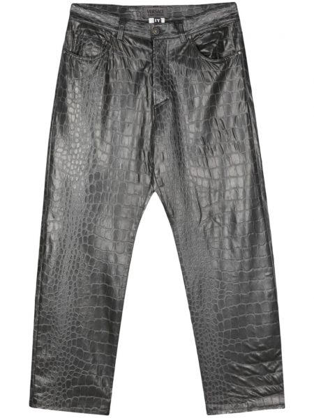Pantaloni drepti Versace Pre-owned gri