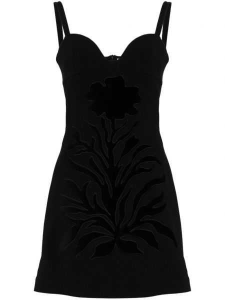 Mini haljina od samta Elie Saab crna