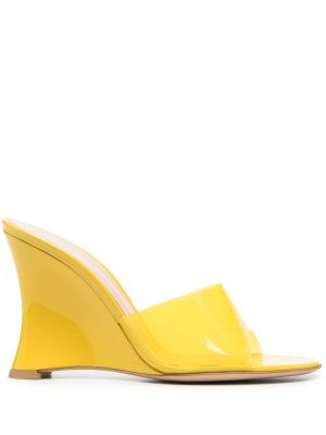 Mules à talons compensés Gianvito Rossi jaune