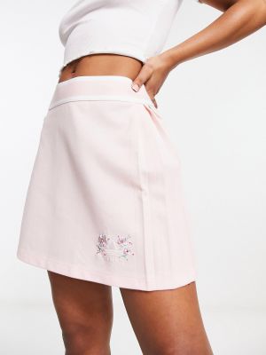 Плиссированная юбка в цветочек Adidas Originals розовая