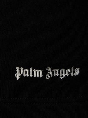 Pantaloni scurți din bumbac Palm Angels negru