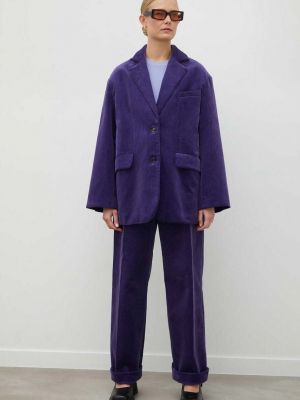 Однотонний вельветовий піджак Lovechild фіолетовий