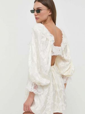 Casual mini šaty z polyesteru For Love & Lemons - béžová