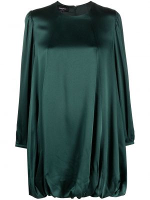 Saténové dlouhé šaty Rochas Zelené