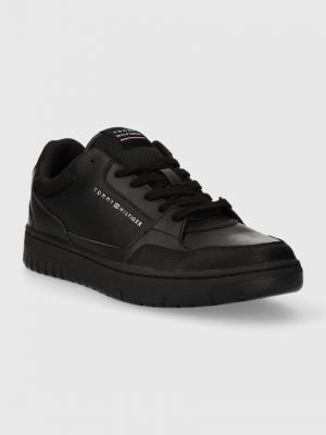Sneakersy skórzane Tommy Hilfiger czarne