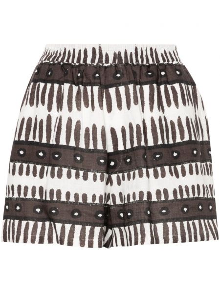 Abstrakt tryk shorts Maison La Plage brun