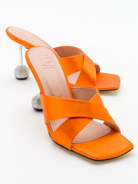 Saténové domáce papuče Luvishoes oranžová