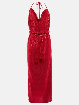 Sukienka midi z cekinami Dodo Bar Or czerwona