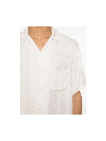 Koszula z krótkim rękawem flanelowa Portuguese Flannel beżowa